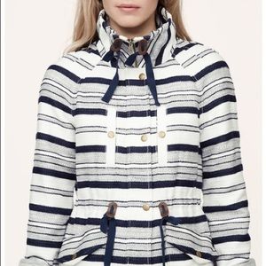 LOFT Navy/White Stripe Jacket
